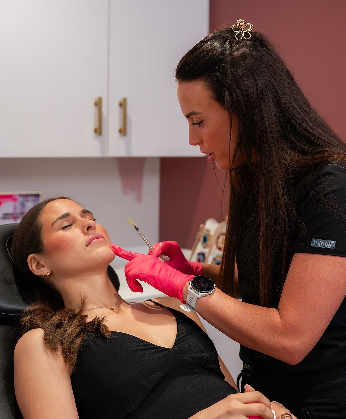 Aesthetician promoting skincare and positive vibes