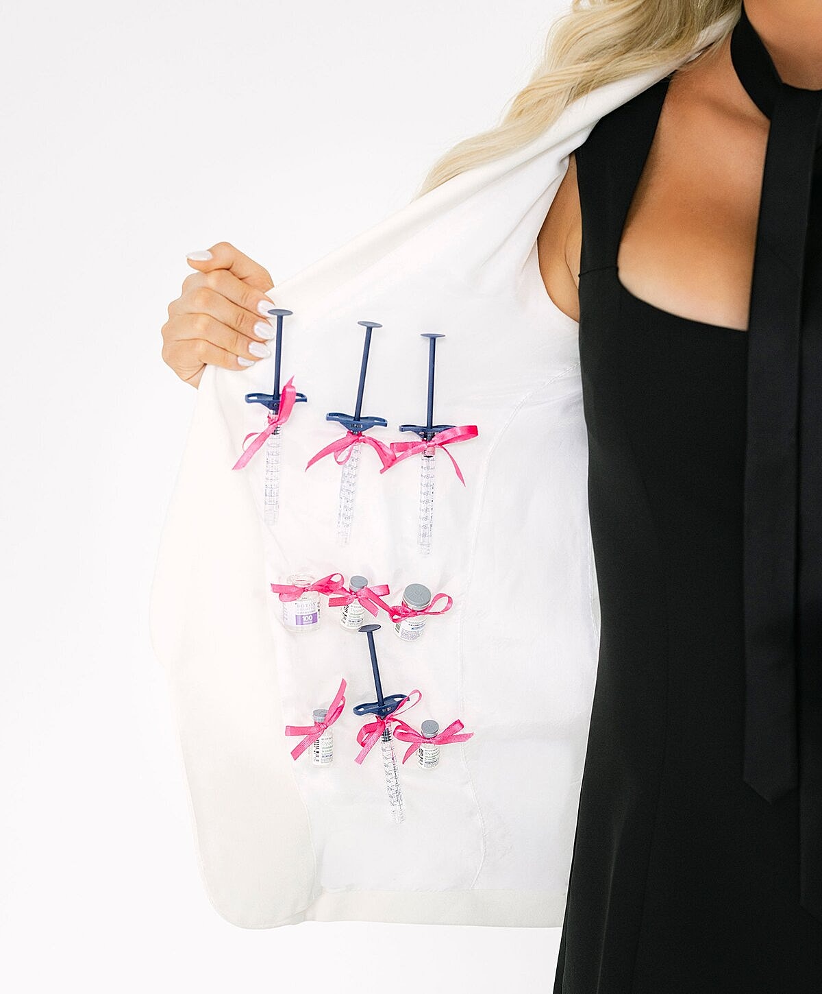 Client enjoying a beauty treatment at salon.